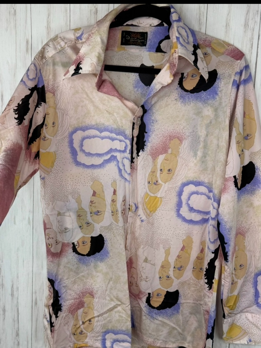 David Homison Vintage Unique Face Blouse